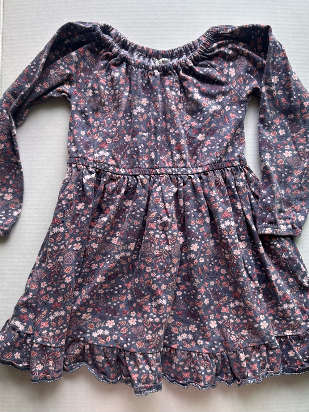 City Mouse Jersey Twirl Dress Fall Floral 6